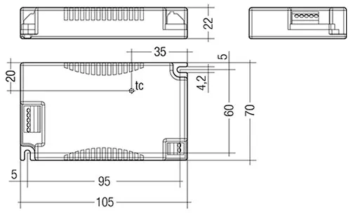 25W 350-1050mA flexC C EXC Constant Current LED Driver 28000694  Tridonic LC